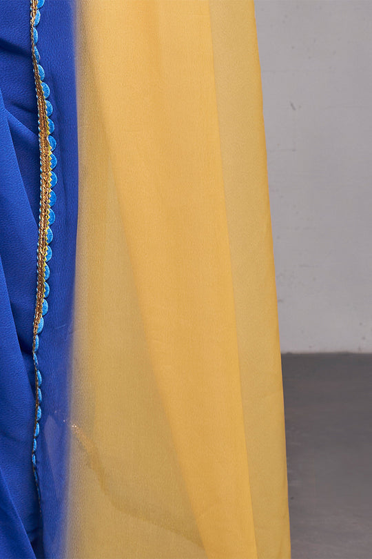 Multi Color Georgette Saree With Blouse Piece