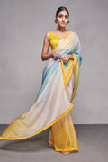 Multi Color Organza Saree With Blouse Piece