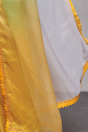 Multi Color Organza Saree With Blouse Piece