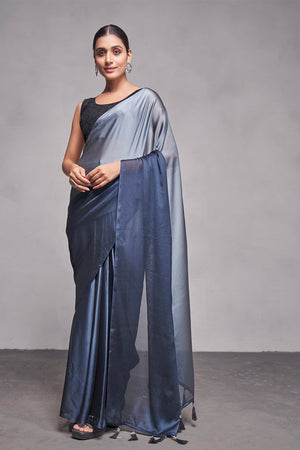 Ombre Georgette Saree With Blouse Piece