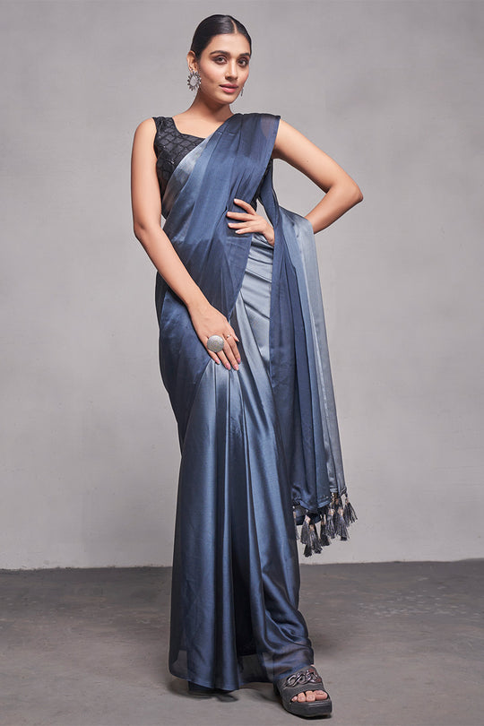 Ombre Georgette Saree With Blouse Piece