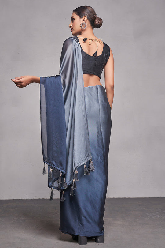 Ombre Georgette Saree With Blouse Piece