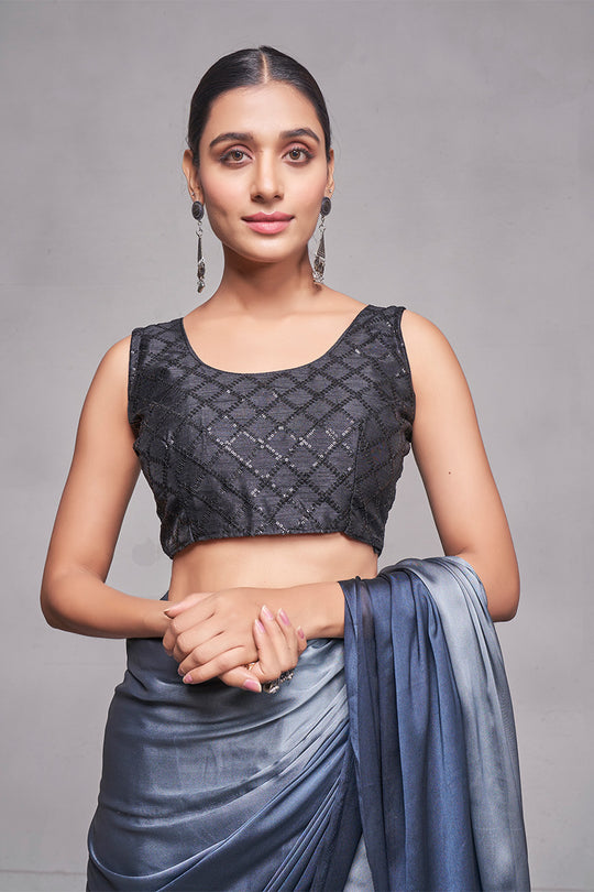 Ombre Georgette Saree With Blouse Piece