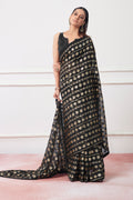 Black Georgette Saree With Blouse Piece