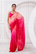 Pink Georgette Saree With Blouse Piece