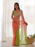 Ombre Organza Saree With Blouse Piece