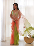 Ombre Organza Saree With Blouse Piece