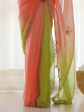 Ombre Organza Saree With Blouse Piece