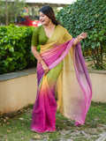 Ombre Organza Saree With Blouse Piece