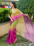 Ombre Organza Saree With Blouse Piece