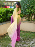 Ombre Organza Saree With Blouse Piece