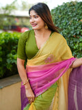 Ombre Organza Saree With Blouse Piece