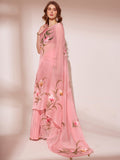 Pink Organza Saree With Blouse Piece