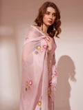 Pink Organza Saree With Blouse Piece