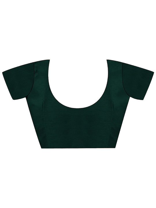 Green Chiffon Saree With Blouse Piece