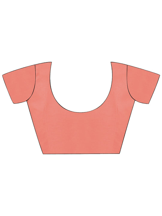 Ombre Peach Georgette Saree With Blouse Piece