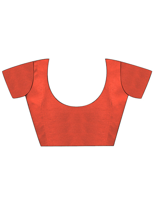 Ombre Red Georgette Saree With Blouse Piece