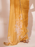 Yellow Organza Saree With Blouse Piece
