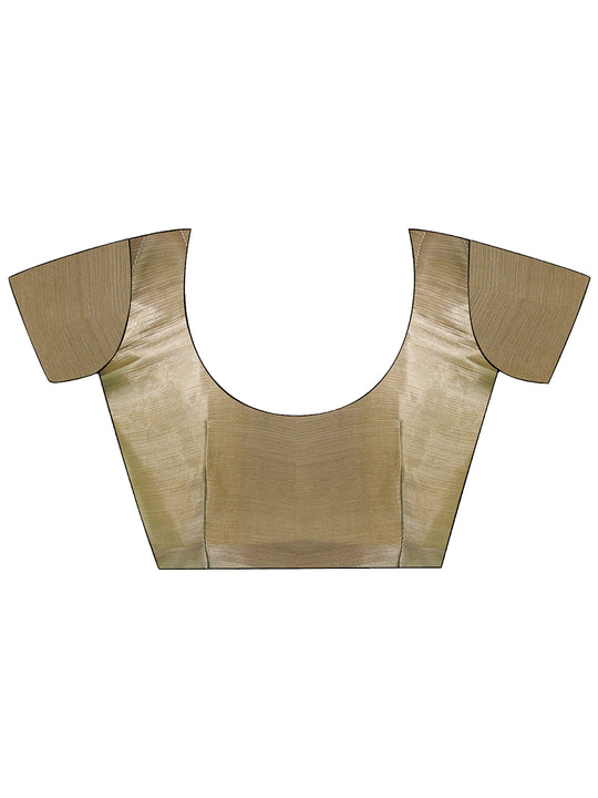 Pista Green Organza Saree With Blouse Piece