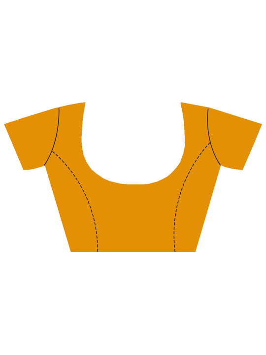 Yellow Net Saree With Blouse Piece