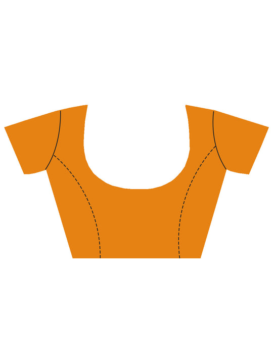 Mustard Chiffon Saree With Blouse Piece