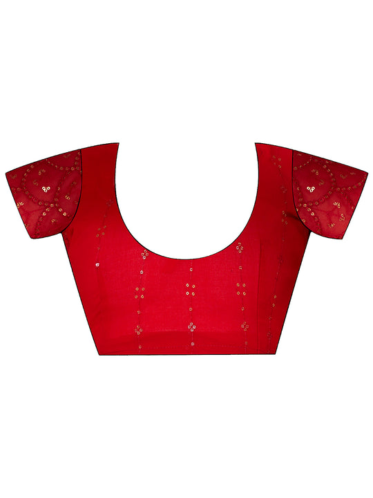 Black Printed Georgette Saree With Blouse Piece