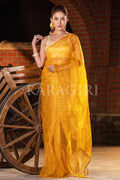 Lilly Yellow Organza Saree