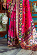 Pink Paithani Silk Saree With Blouse Piece