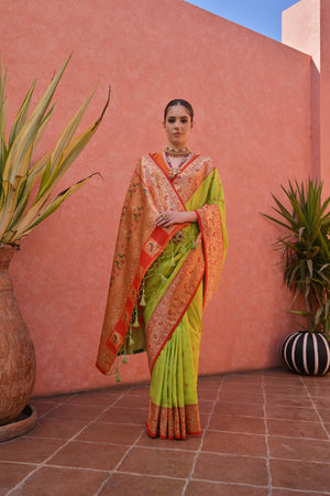 Paithani Silk Saree Featuring Beautiful Zari Weaving