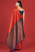 Scarlet Red Banarasi Saree