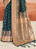 Green Silk Saree With Blouse Piece