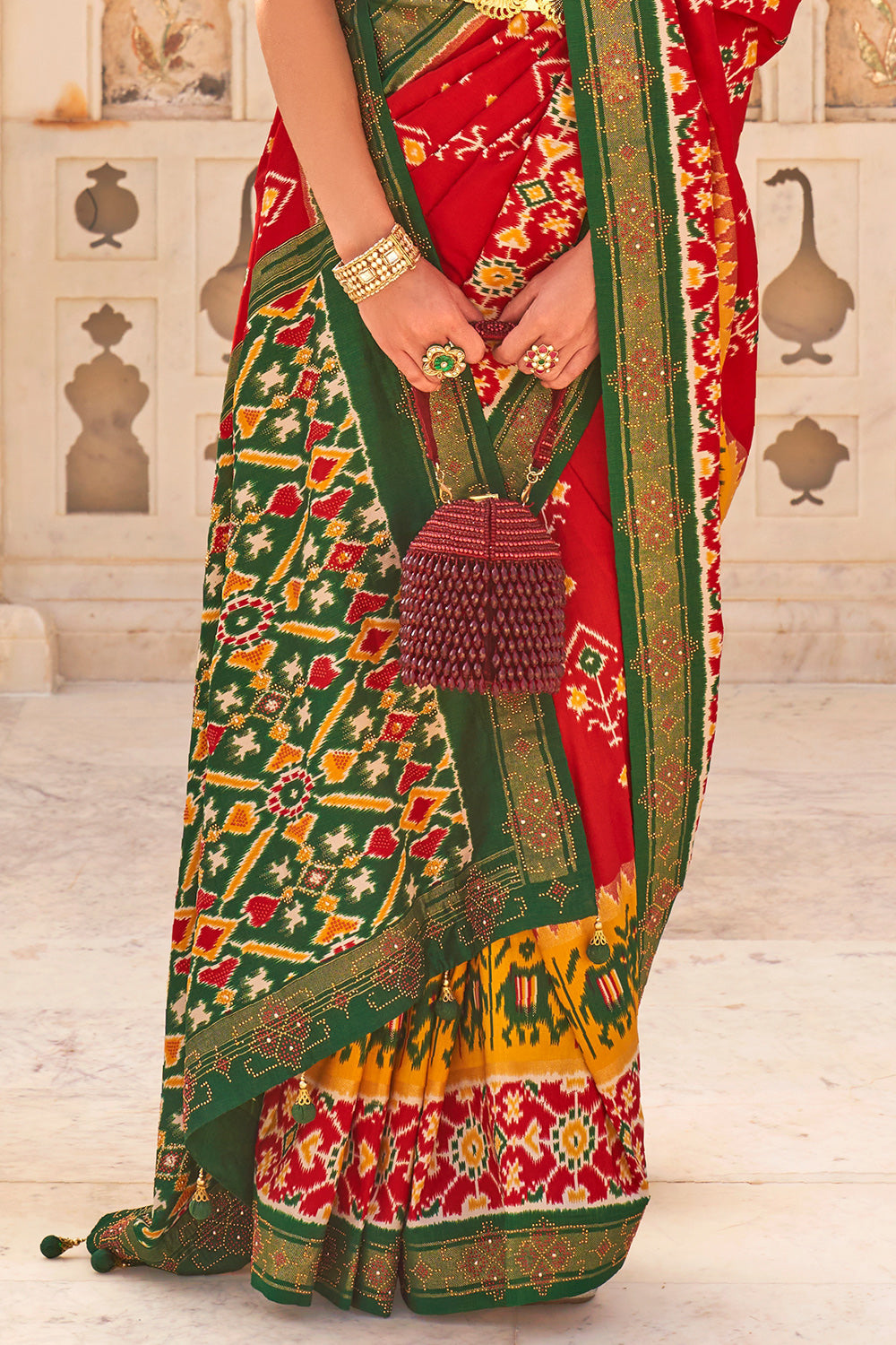 Designer gajji silk gharchola with pichwari saree - Kutchculture