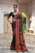 Silk Saree Featuring Beautiful Pashmina Thread Weaving
