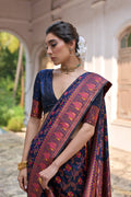 Silk Saree Featuring Beautiful Pashmina Thread Weaving