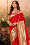 Scarlet Red Paithani Saree