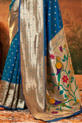 Cerulean Blue Paithani Saree
