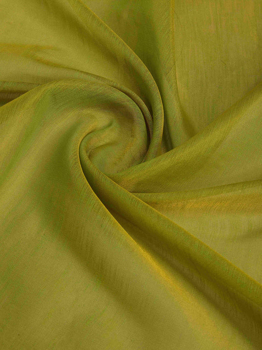 Pista Linen Festive Wear Saree With Blouse Piece