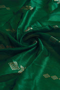 Green Silk  Ethnic Motifs Printed Saree