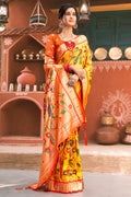 Canary Yellow Paithani Saree