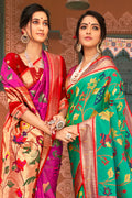 Ocean Green Paithani Saree