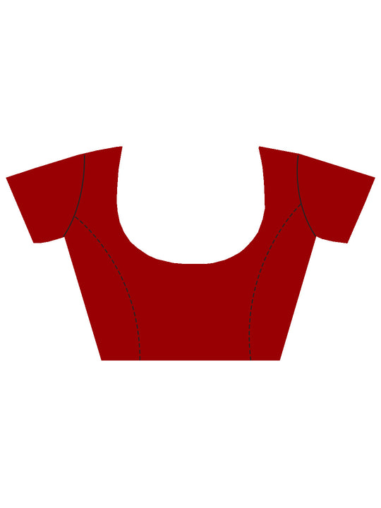 Blue Banarasi Silk Saree With Blouse Piece