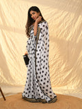 White Nyon Saree With Blouse Piece