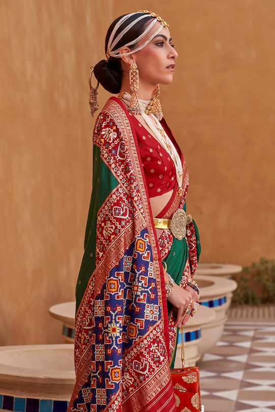Emerald Green Patola Saree