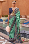 Sage Green Patola Saree