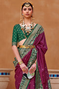 Berry Violet Patola Saree