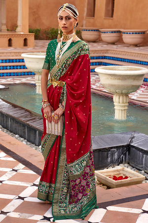 Scarlet Red Patola Saree