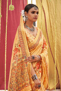 Dandelion Yellow Linen Blend Saree