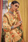 Honey Yellow Linen Blend Saree