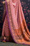 Vivid Pink Patola Saree