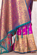 Eggplant Violet Banarasi Saree